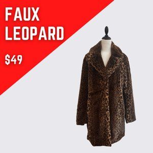 Faux leopard Coat